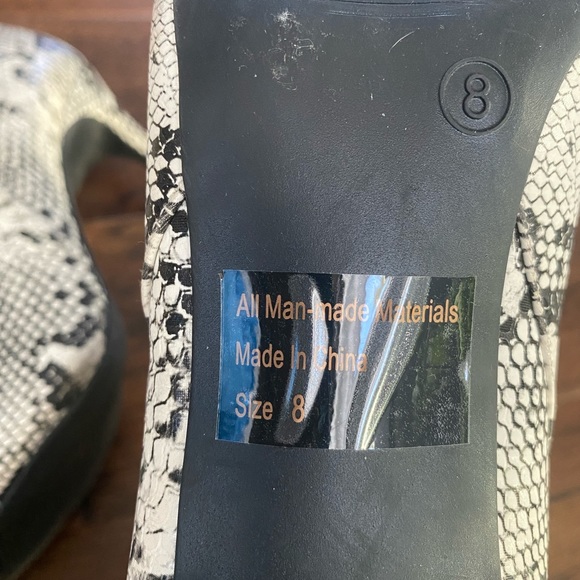 Wild Diva Pointed Toe Print Ankle Boot Stilettos Size 8 - Picture 8 of 8